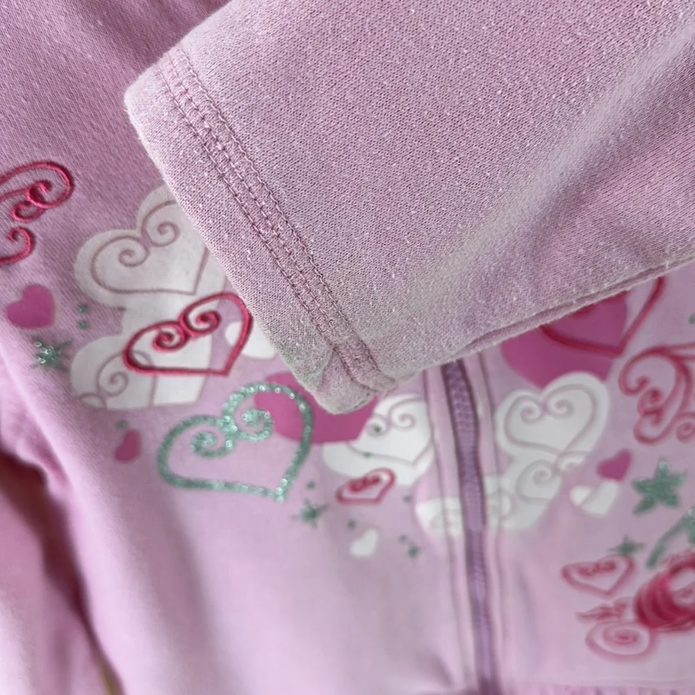 Disney True Princess Embroidered Lined‎ zip Hoodie girls 7/8